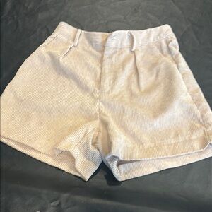 Women's Beige Corduroy Shorts